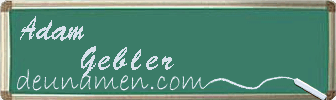Adam Gebler Visitenkarte